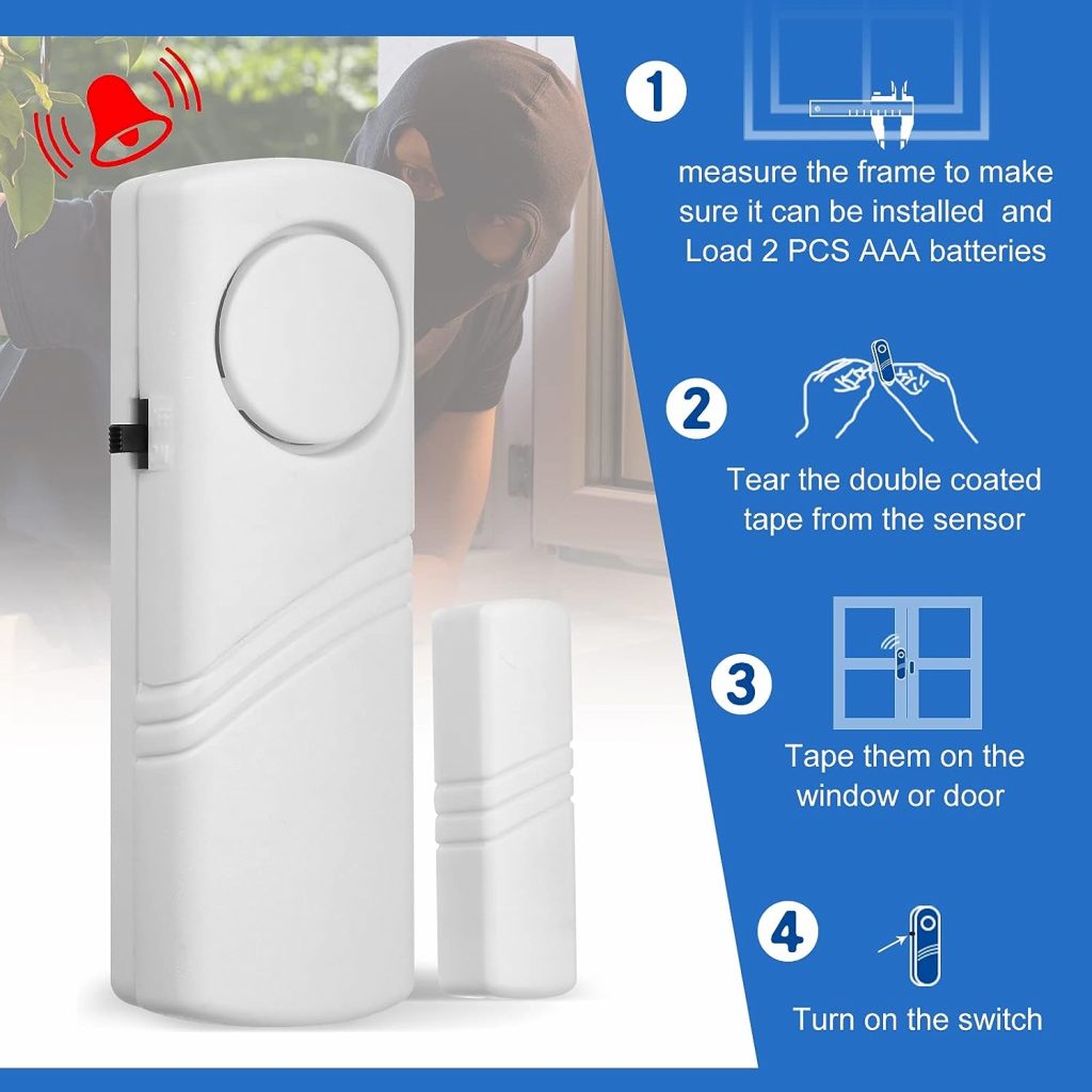 24 Pcs Door Window Alarm for Home Security Door Security Alarm Bulk Wireless Door Window Alarm Sensors Anti Theft Window Security Alarm Burglar Alarm for Kids Safety, Home, Office, Garage, Apartment 24 Pcs Door Window Alarm for Home Security Door Security Alarm Bulk Wireless Door Window Alarm Sensors Anti Theft Window Security Alarm Burglar Alarm for Kids Safety, Home, Office, Garage, Apartment
