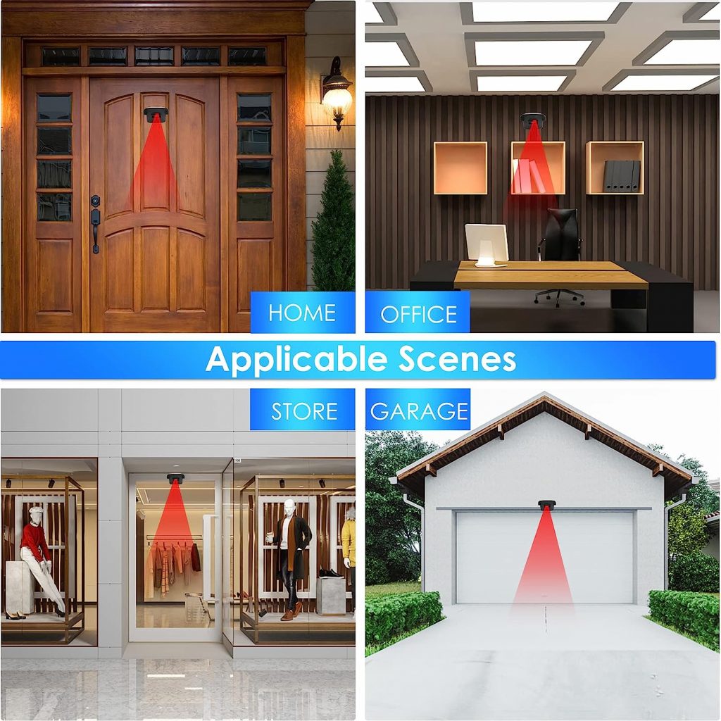 Driveway Alarm Wireless Motion Sensor Alarm Outdoor Indoor Weather Resistant Microwave ilnfrared Detector Security Alert System Monitor 600 Feet Long Range Protect Outside/Inside Property