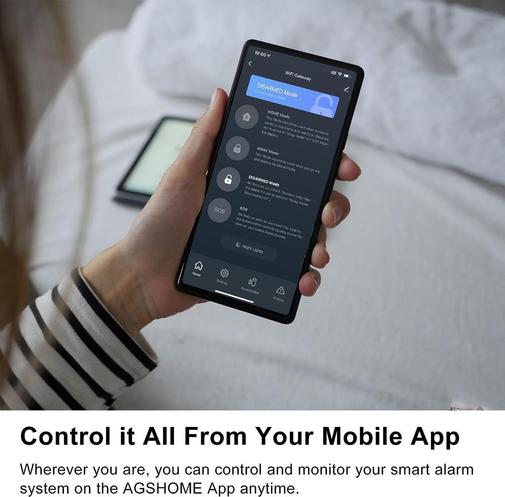 GRSICO Home Alarm System(3rd Gen), 5-Piece kit Door/Window Sensors WiFi Alarm System with Gateway, Smart Wireless Home Alarm Security System DIY, No Contract, App Alert for House Apartment Office