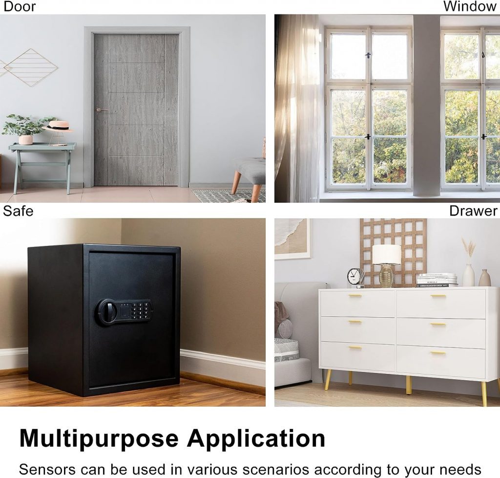 GRSICO Home Alarm System(3rd Gen), 5-Piece kit Door/Window Sensors WiFi Alarm System with Gateway, Smart Wireless Home Alarm Security System DIY, No Contract, App Alert for House Apartment Office