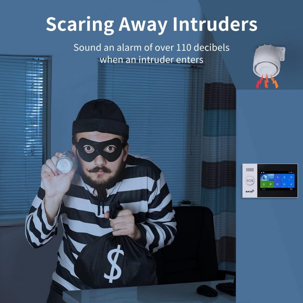 Home Security System, Wireless 4G WiFi Alarm System with 1080p Surveillance Camera, 4.3 Touch Screen Home Burglar Alarm Compatible with Alexa Google Home Home Security System, Wireless 4G WiFi Alarm System with 1080p Surveillance Camera, 4.3 Touch Screen Home Burglar Alarm Compatible with Alexa Google Home