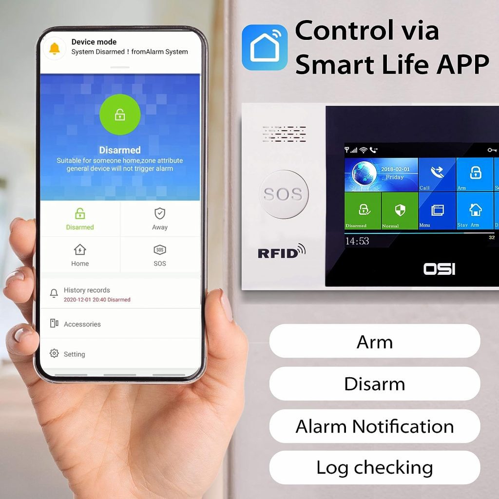 【OSI Wireless WiFi Smart Home Security DIY Alarm SYSTEM-14 Piece】 DIY Home Wi-Fi Alarm Kit with Motion Detector,Notifications with app,Door/Window Sensor, Siren,Compatible with Alexa,NO Monthly Fees 【OSI Wireless WiFi Smart Home Security DIY Alarm SYSTEM-14 Piece】 DIY Home Wi-Fi Alarm Kit with Motion Detector,Notifications with app,Door/Window Sensor, Siren,Compatible with Alexa,NO Monthly Fees