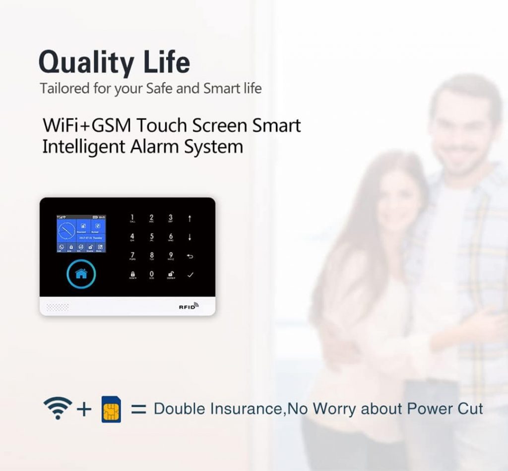 Wireless WiFi Smart Home Security DIY Alarm System with Motion Detector,Notifications with app,Door/Window Sensor, Siren,Compatible with Alexa,NO Monthly Fees (LW-103) Wireless WiFi Smart Home Security DIY Alarm System with Motion Detector,Notifications with app,Door/Window Sensor, Siren,Compatible with Alexa,NO Monthly Fees (LW-103)