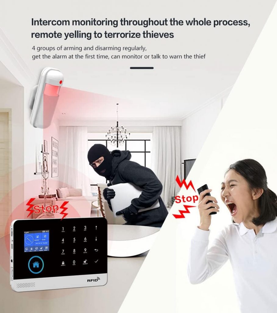Wireless WiFi Smart Home Security DIY Alarm System with Motion Detector,Notifications with app,Door/Window Sensor, Siren,Compatible with Alexa,NO Monthly Fees (LW-103) Wireless WiFi Smart Home Security DIY Alarm System with Motion Detector,Notifications with app,Door/Window Sensor, Siren,Compatible with Alexa,NO Monthly Fees (LW-103)