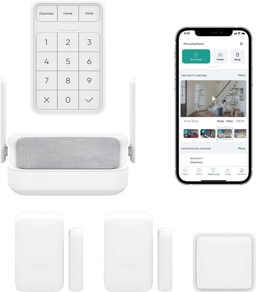 Wyze Home Security Core Kit: Hub, Keypad, Motion Sensor, Entry Sensors (x2); Compatible w/ Wyze Cam, Leak Climate Sensors; 3 Mo. of 24/7 Professional Monitoring Service Incl., Subscription Required Wyze Home Security Core Kit: Hub, Keypad, Motion Sensor, Entry Sensors (x2); Compatible w/ Wyze Cam, Leak Climate Sensors; 3 Mo. of 24/7 Professional Monitoring Service Incl., Subscription Required