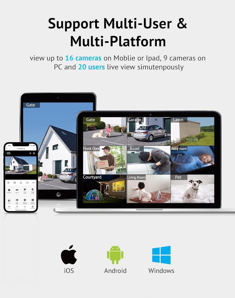 LaView 4MP Bulb Security Camera 2.4GHz,360° 2K Security Cameras Wireless Outdoor Indoor Full Color Day and Night, Motion Detection, Audible Alarm, Easy Installation, Compatible with Alexa LaView 4MP Bulb Security Camera 2.4GHz,360° 2K Security Cameras Wireless Outdoor Indoor Full Color Day and Night, Motion Detection, Audible Alarm, Easy Installation, Compatible with Alexa