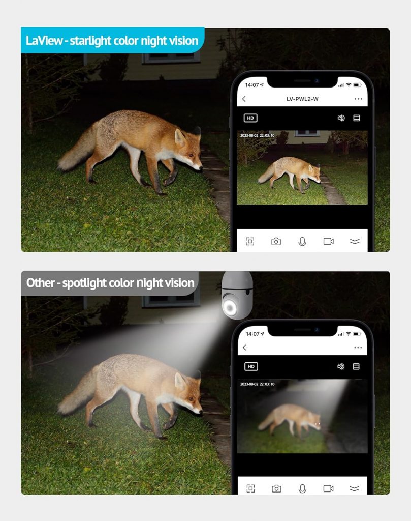 LaView 4MP Bulb Security Camera 2.4GHz,360° 2K Security Cameras Wireless Outdoor Indoor Full Color Day and Night, Motion Detection, Audible Alarm, Easy Installation, Compatible with Alexa LaView 4MP Bulb Security Camera 2.4GHz,360° 2K Security Cameras Wireless Outdoor Indoor Full Color Day and Night, Motion Detection, Audible Alarm, Easy Installation, Compatible with Alexa