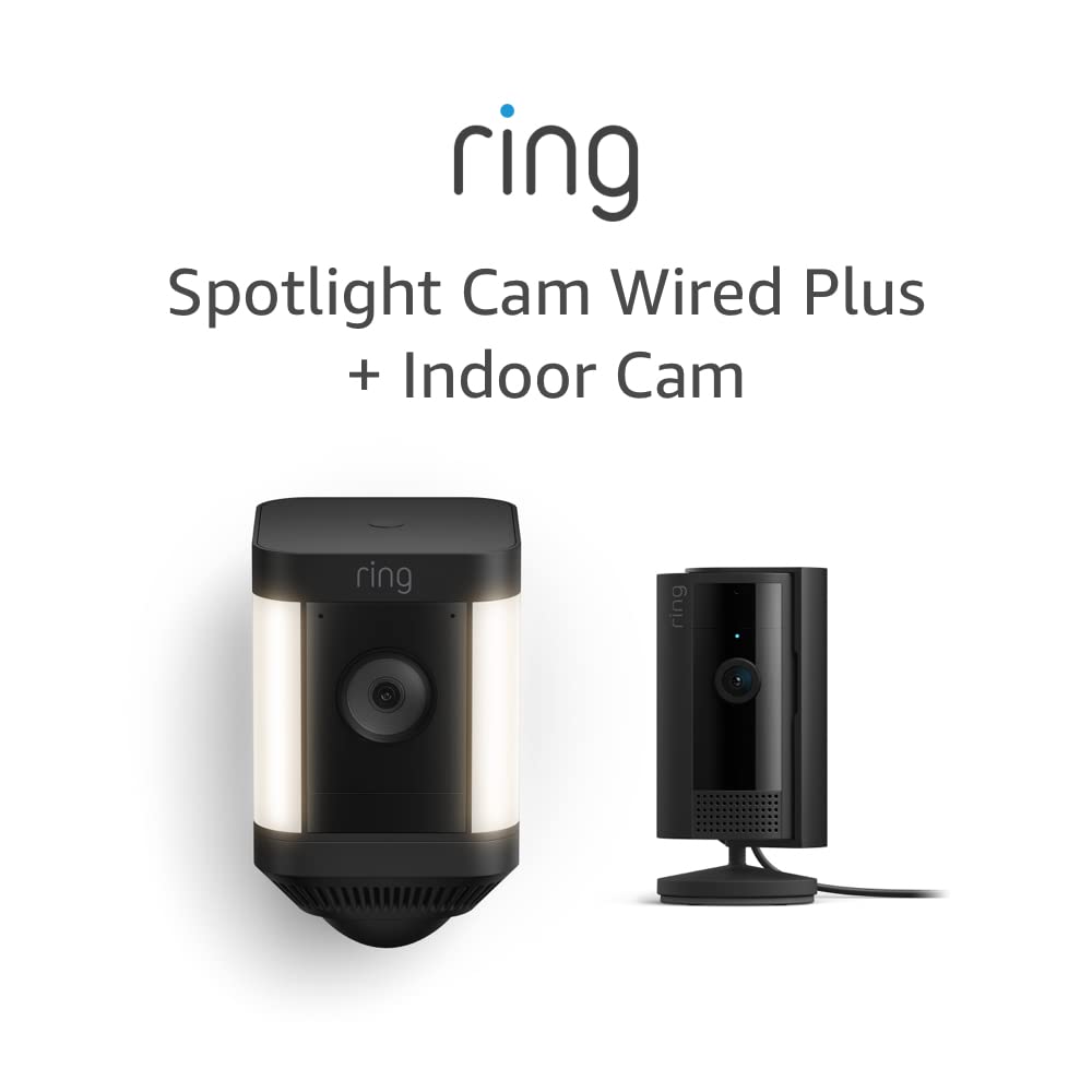 Ring Spotlight Cam Plus, Battery-powered HD outdoor security camera with motion-activated LED lights (2022 release) - White Black Friday Ring Camera Deals And Ring Doorbell Deals