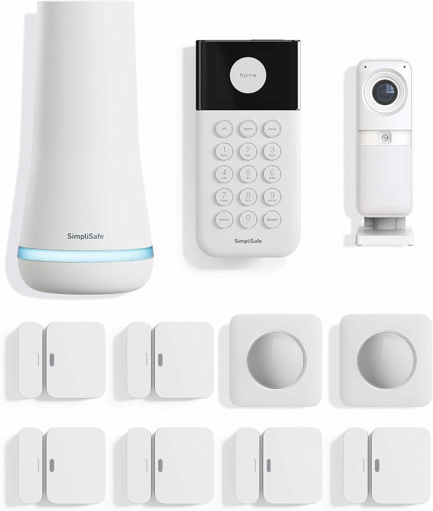 SimpliSafe 11 Piece Wireless Home Security System Gen 3 with Wireless Indoor HD Camera - Optional 24/7 Professional Monitoring - No Contract - Compatible with Alexa and Google Assistant,White SimpliSafe 11 Piece Wireless Home Security System Gen 3 with Wireless Indoor HD Camera - Optional 24/7 Professional Monitoring - No Contract - Compatible with Alexa and Google Assistant,White