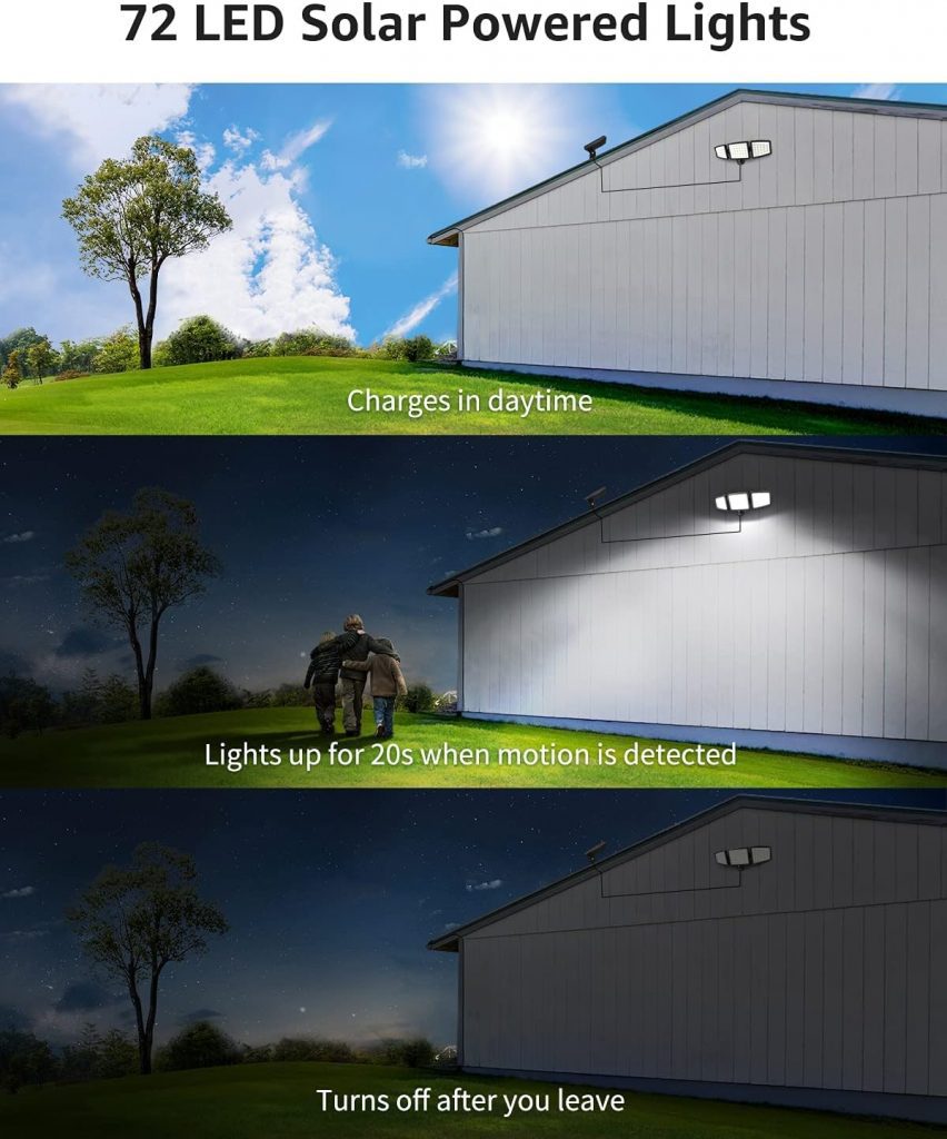 Solar Lights for Outside, WL5000 Motion Activated Security Lights, Separate Solar Panel, 3 Adjustable Head 270° Wide Lighting Angle, IP65 Waterproof Wall Lamp for Porch Yard Garage, 2 Packs Solar Lights for Outside, WL5000 Motion Activated Security Lights, Separate Solar Panel, 3 Adjustable Head 270° Wide Lighting Angle, IP65 Waterproof Wall Lamp for Porch Yard Garage, 2 Packs